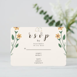 ワイルドフラワー ウェディング RSVP カード
