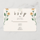 ワイルドフラワー ウェディング RSVP カード (正面)