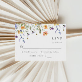 ワイルドフラワー ウェディング RSVP カード