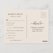 ワイルドフラワー ウェディング RSVP ポストカード (裏面)