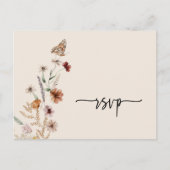 ワイルドフラワー ウェディング RSVP ポストカード (正面)