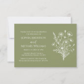 ワイルドフラワー・エレガンス・ウェディング・インビテーション 招待状 (正面)