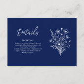 ワイルドフラワー・エレガンス - 結婚式の詳細 - エンクロージャーカード (正面)