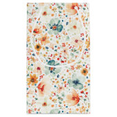 ワイルドフラワー エレガント ロマンティック 秋のギフト スモールペーパーバッグ (裏面)