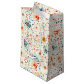 ワイルドフラワー エレガント ロマンティック 秋のギフト スモールペーパーバッグ (正面アングル)