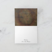 ワイルドフラワー オーク材 ウェディング サンクスカード サンキューカード (内部)