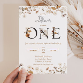ワイルドフラワー オータム ファースト バースデー 招待状