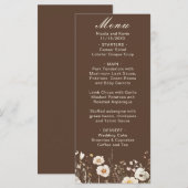 ワイルドフラワー オータム フォール フローラル ウェディング メニュー (正面/裏面)