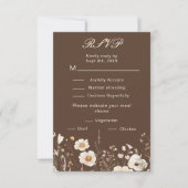 ワイルドフラワー オータム フォール フローラル ウェディング 出欠カード (正面)