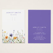 ワイルドフラワー キーチェーン ディスプレイカード (正面&裏面)