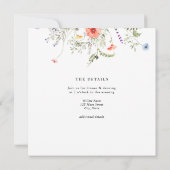 ワイルドフラワー グリーンフレーム 招待状 (裏面)