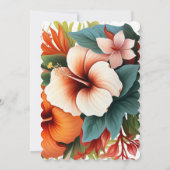 ワイルドフラワー ゲートフォールド ウェディング 招待状, かわいいウェディング セーブザデート (裏面)