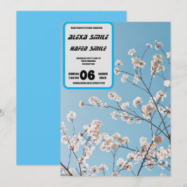 ワイルドフラワー ゲートフォールド ウェディング 招待状、かわいいウェ 招待状