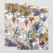 ワイルドフラワー コラージュ 招待状 (正面/裏面)