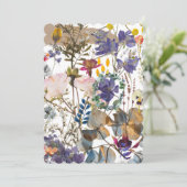 ワイルドフラワー コラージュ 招待状 (スタンド正面)