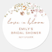 ワイルドフラワー サンクス ウェディングシャワー ラブ イン ブルーム ラウンドシール (正面)
