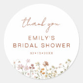 ワイルドフラワー サンクス ブライズシャワー イン ブルーム ラウンドシール (正面)