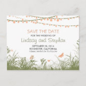 ワイルドフラワー&ストリングライトは日付はがきを保存 案内ポストカード (正面)