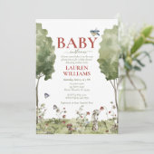 ワイルドフラワー　ストロベリー　サマー　ベイビー　イン　ブルーム　シャワー 招待状 (スタンド正面)
