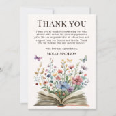 ワイルドフラワー ストーリーブック ベビーシャワー 感謝カード (正面)