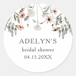 ワイルドフラワー スプリング ブライズシャワー ラウンドシール