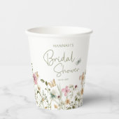ワイルドフラワー スプリング ブライダルシャワー 紙コップ (正面)