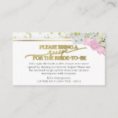 ワイルドフラワー スプリング ブライダル シャワー レシピ リクエスト エンクロージャーカード (正面)