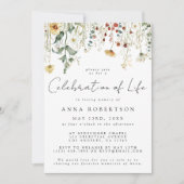 ワイルドフラワー・セレブレーション・オブ・ライフ葬儀 招待状 (正面)