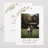 ワイルドフラワー セーブ・ザ・デートカード セーブザデート (正面/裏面)