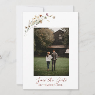 ワイルドフラワー セーブ・ザ・デートカード セーブザデート