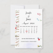 ワイルドフラワー・セーブ・ザ・デートカード セーブザデート (正面)