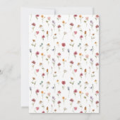 ワイルドフラワー・セーブ・ザ・デートカード 招待状 (裏面)