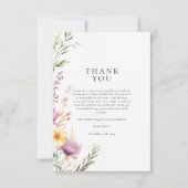 ワイルドフラワー ティーパーティー ブライダルシャワー サンキューカード (正面)