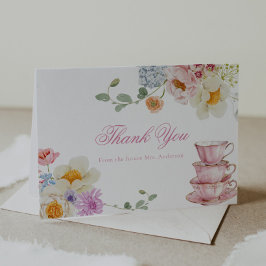 ワイルドフラワー ティーパーティー 感謝の気持ちのカード サンキューカード