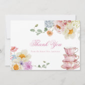 ワイルドフラワー ティーパーティー 感謝の気持ちのカード サンキューカード (正面)