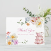 ワイルドフラワー ティーパーティー 感謝の気持ちのカード サンキューカード (スタンド正面)