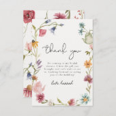 ワイルドフラワー ティーパーティー 感謝カード (正面/裏面)