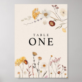 ワイルドフラワー テーブルナンバー ポスター