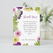 ワイルドフラワー テーマのサンキュー カード (スタンド正面)