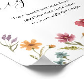 ワイルドフラワー デートナイトのアイデア ブライダルシャワーの看板 ポスター (角)