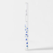 ワイルドフラワー ネイチャー 水彩画 青い鈴蘭 iPhoneケース (左側面)