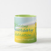 ワイルドフラワー・ハート結婚20周年パーティー マグカップ (中央)