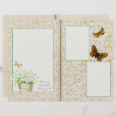 ワイルドフラワー&バタフライスクラップブックエフェメラ (正面/裏面)