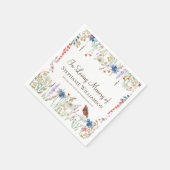 ワイルドフラワー&バタフライ愛の記憶 スタンダードカクテルナプキン (角)