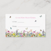 ワイルドフラワー＆バタフライ　キスの数を当ててみて エンクロージャーカード (正面)