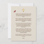 ワイルドフラワー&バター葬儀記念祈りの言葉 ノートカード (裏面)