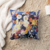 ワイルドフラワー、パステルウォーター絵画カラー クッション (ブランケット)