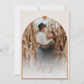 ワイルドフラワー&パンプキンボホシック秋の結婚式 招待状 (裏面)