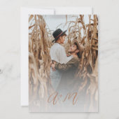 ワイルドフラワー&パンプキンボホシック秋の結婚式 招待状 (裏面)