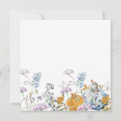 ワイルドフラワー パンプキン ベビーガール スプリンクル シャワー 招待状 (裏面)